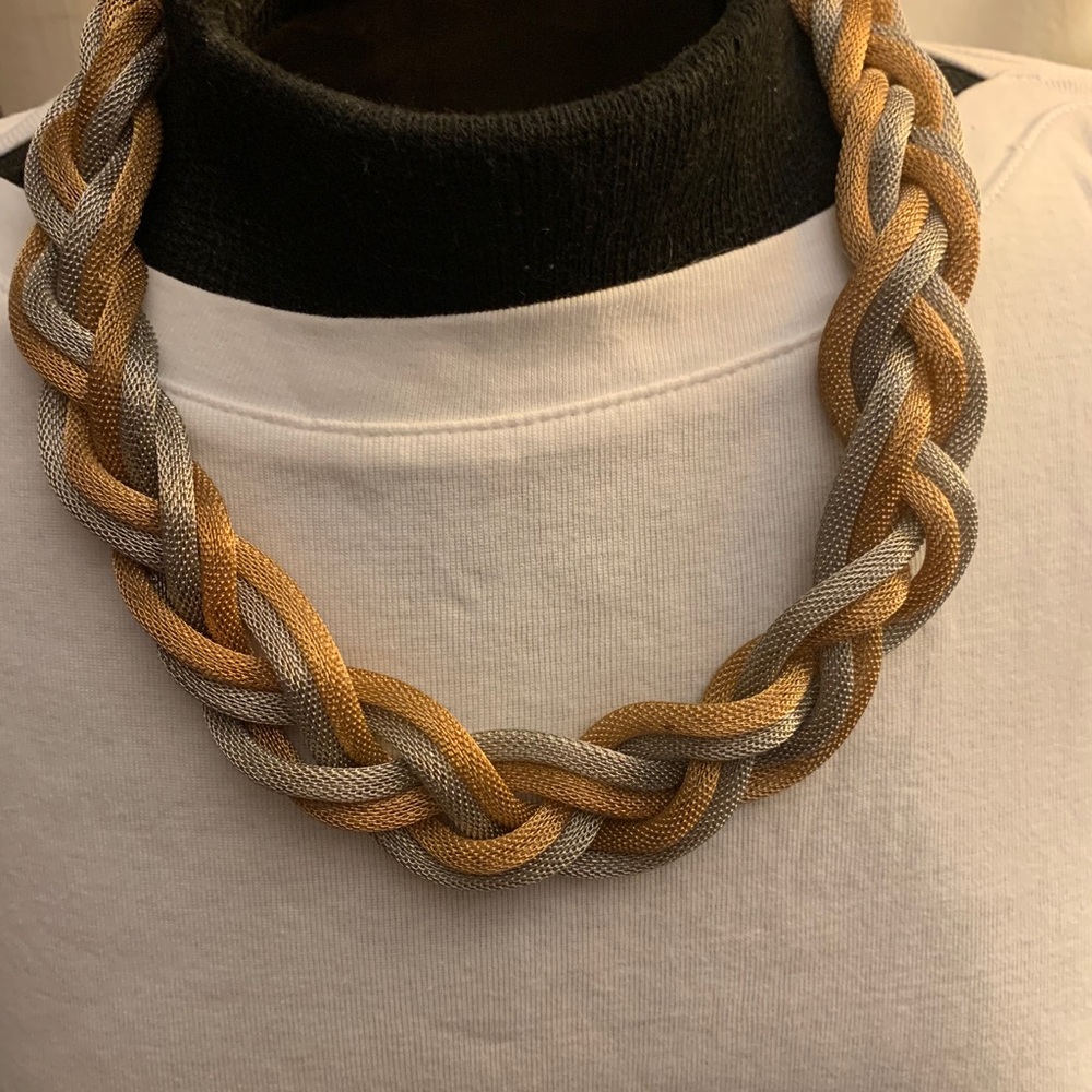 Silver/Gold braided necklace